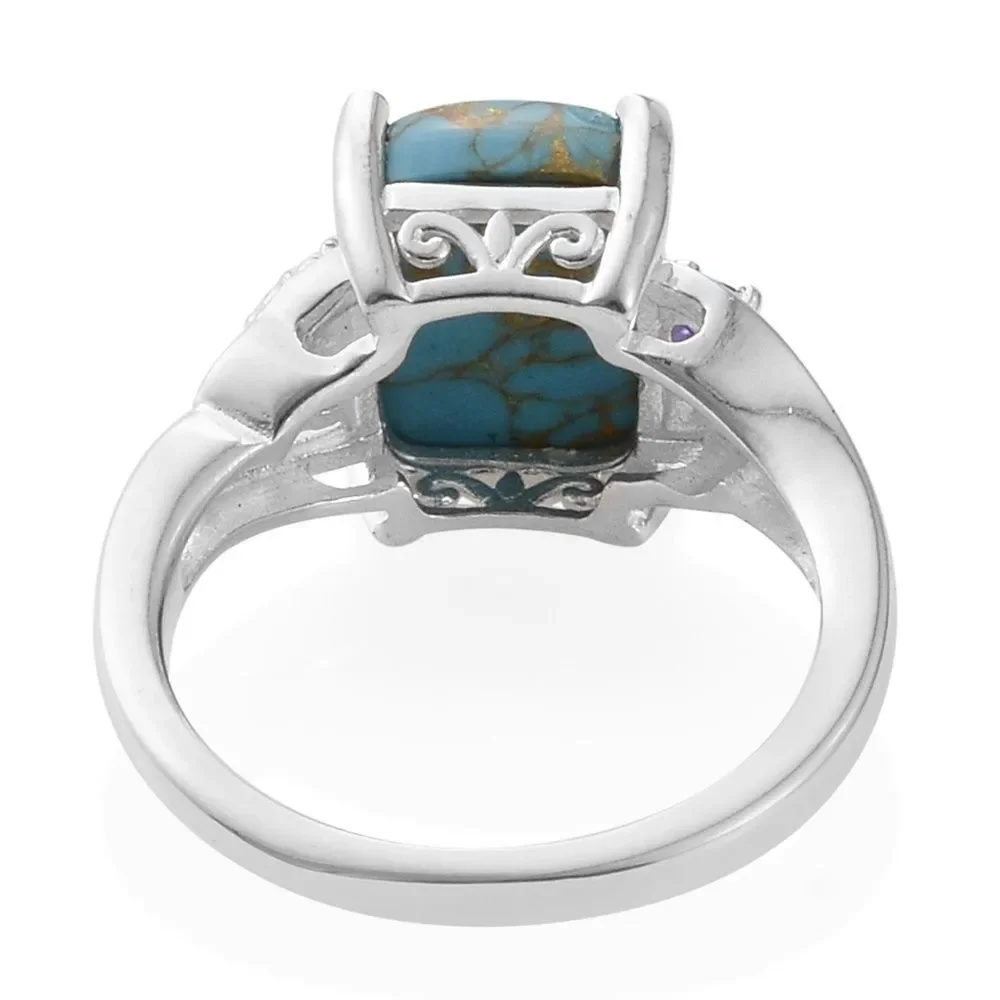 Mojave Blue Turquoise Sterling Silver Ring Size 10